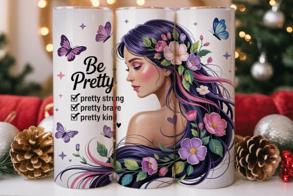 Be Pretty Floral 20oz Tumbler Wrap