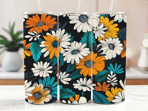 Bright Hippy Daisy Floral Flower Skinny
