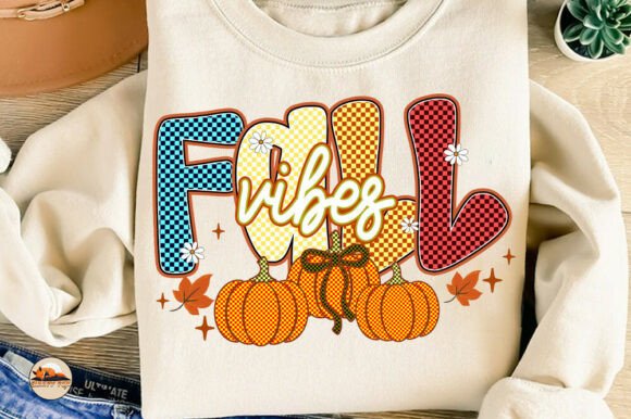Checkered Fall Vibes Preppy Pumpkin Png