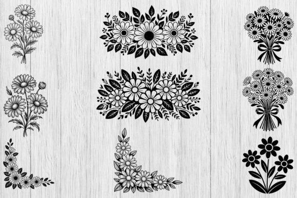 Daisy Floral Svg Bundle, Daisy Svg Cricut