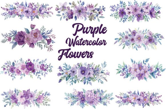 Elegant Purple Floral Set