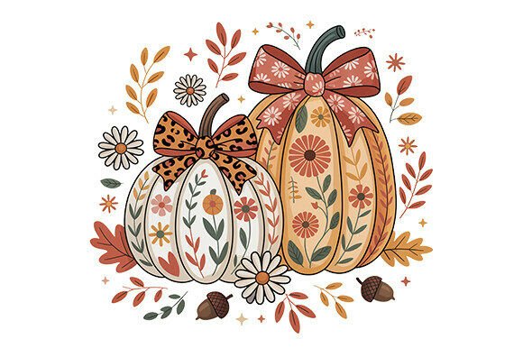 Floral Pumpkin Fall Sublimation