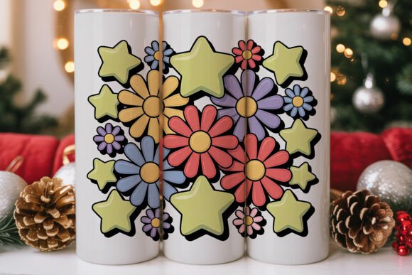 Groovy Floral 20oz Tumbler Wrap