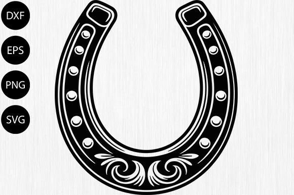 Horseshoe Floral Svg, Cowboy Svg
