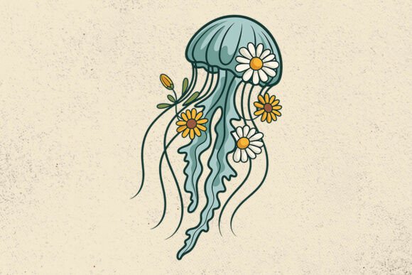 Jellyfish Svg, Floral Svg, Daisy Svg