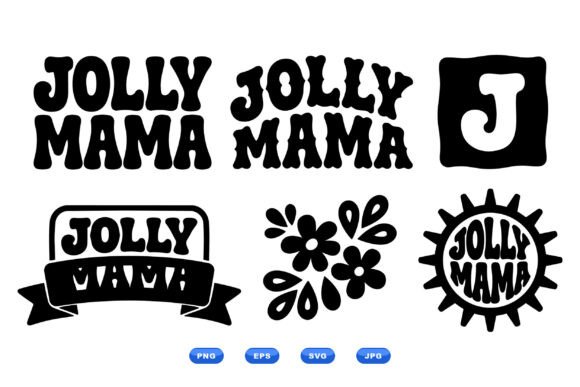 Jolly Mama Retro Floral SVG