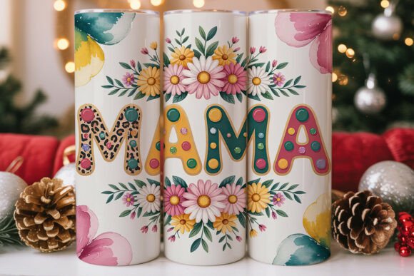 Mama Floral Tumbler Design