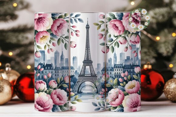 Paris Spring Floral 20oz Tumbler Wrap