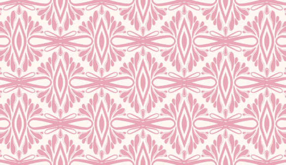 Powder Pink Art Nouveau Floral