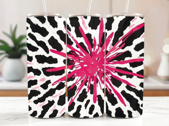 Vintage Floral Tie Dye Tumbler Wrap PNG